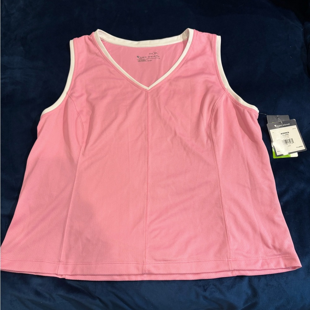 Tek Gear Pink Peony V-Neck Tee